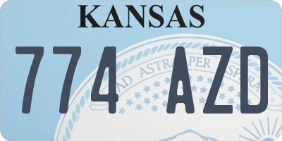 KS license plate 774AZD