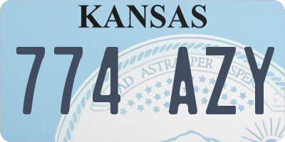 KS license plate 774AZY