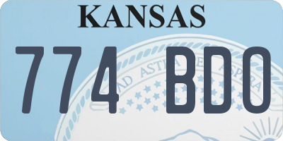 KS license plate 774BDO