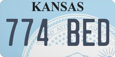 KS license plate 774BED