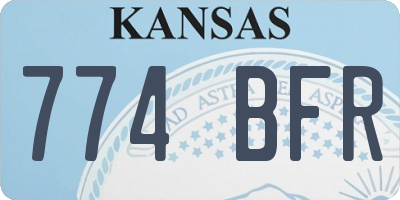 KS license plate 774BFR