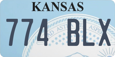KS license plate 774BLX