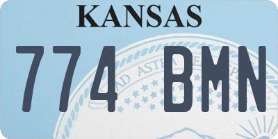 KS license plate 774BMN
