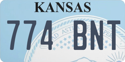 KS license plate 774BNT