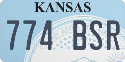 KS license plate 774BSR