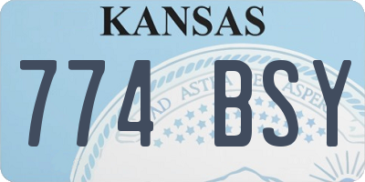 KS license plate 774BSY