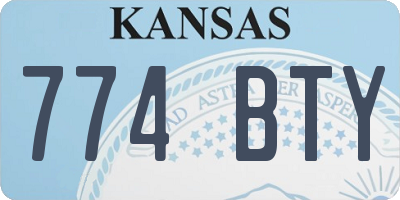 KS license plate 774BTY