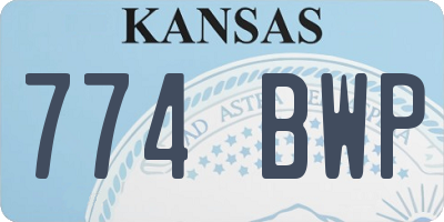 KS license plate 774BWP