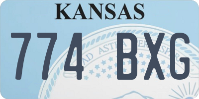 KS license plate 774BXG