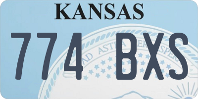 KS license plate 774BXS