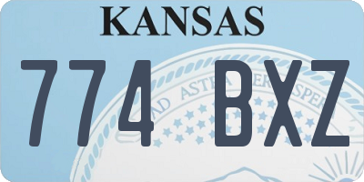 KS license plate 774BXZ