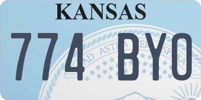 KS license plate 774BYO