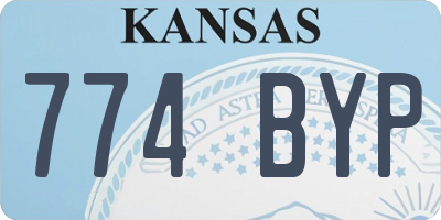 KS license plate 774BYP