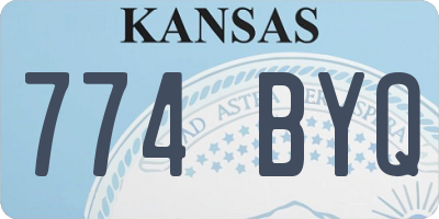 KS license plate 774BYQ