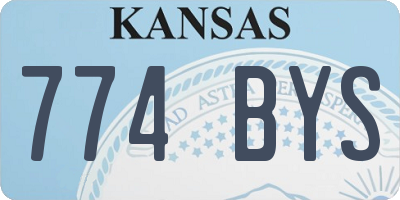 KS license plate 774BYS
