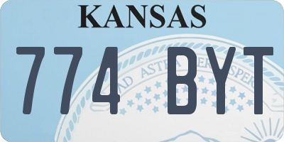 KS license plate 774BYT