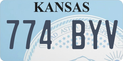 KS license plate 774BYV