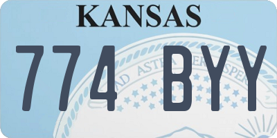 KS license plate 774BYY