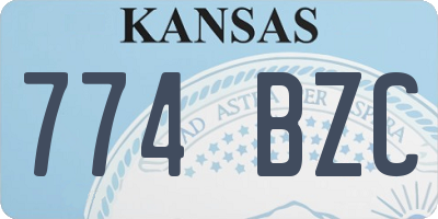 KS license plate 774BZC