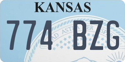 KS license plate 774BZG