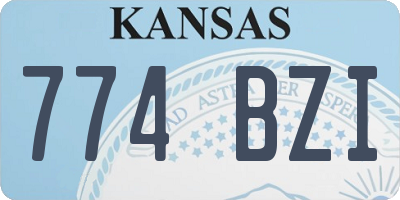KS license plate 774BZI