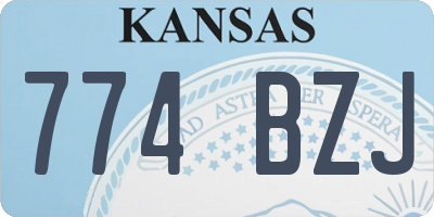 KS license plate 774BZJ
