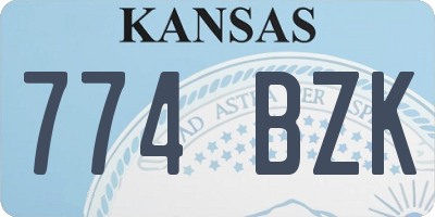 KS license plate 774BZK