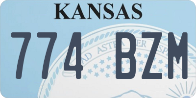 KS license plate 774BZM