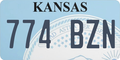 KS license plate 774BZN
