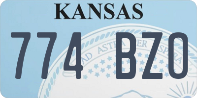 KS license plate 774BZO