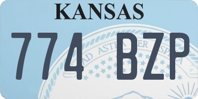 KS license plate 774BZP