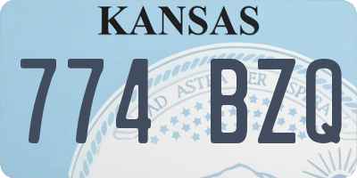 KS license plate 774BZQ