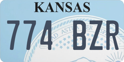 KS license plate 774BZR