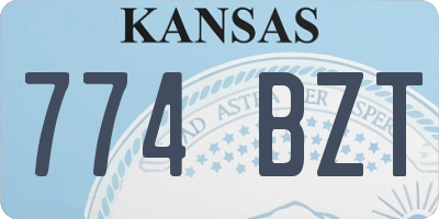 KS license plate 774BZT
