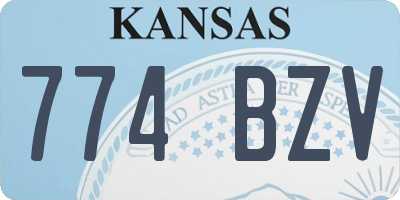 KS license plate 774BZV