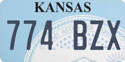 KS license plate 774BZX