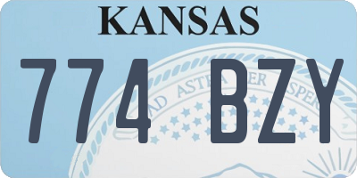 KS license plate 774BZY