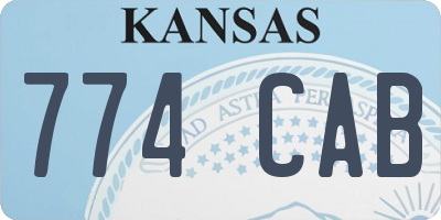 KS license plate 774CAB