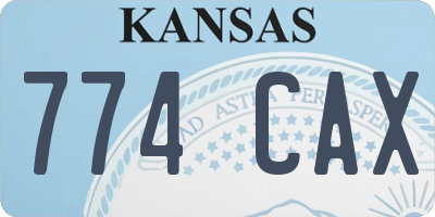 KS license plate 774CAX