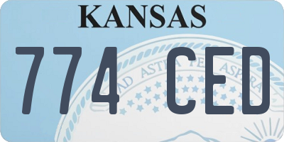 KS license plate 774CED