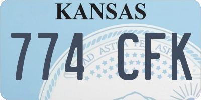KS license plate 774CFK