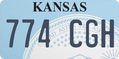 KS license plate 774CGH