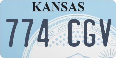 KS license plate 774CGV