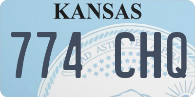 KS license plate 774CHQ