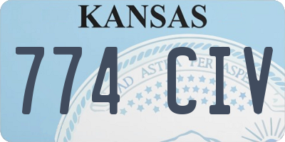 KS license plate 774CIV