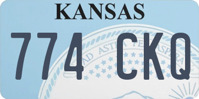 KS license plate 774CKQ