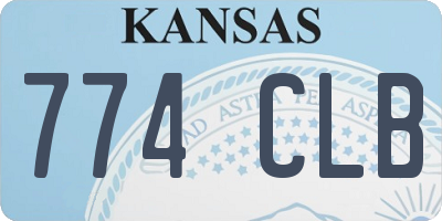 KS license plate 774CLB
