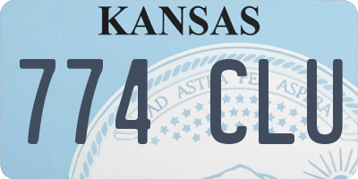 KS license plate 774CLU