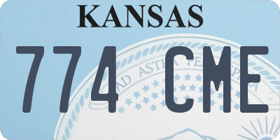 KS license plate 774CME