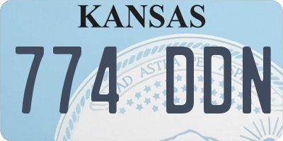 KS license plate 774DDN
